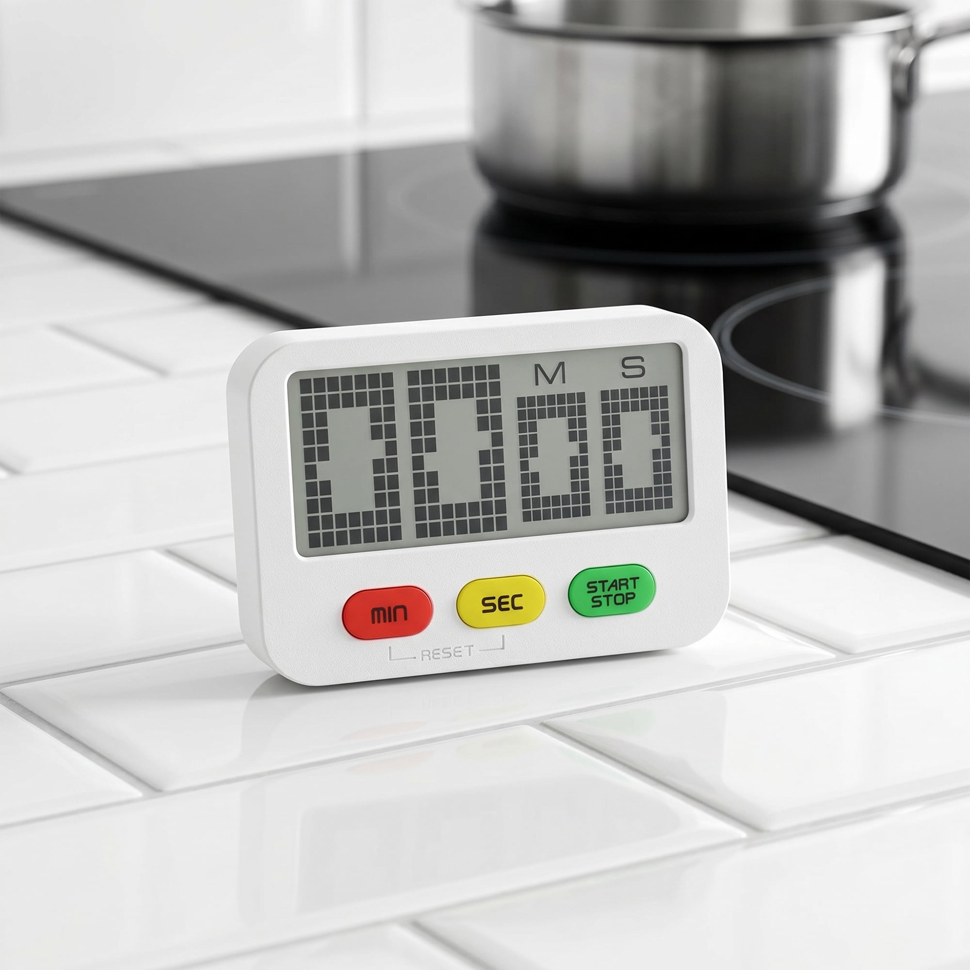 Unique Bargains Kitchen Timer with Loud Alarm and Magnetic Backing for Cooking White B