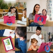 Kids Tablet 10 inch, Android Tablet for kids, IPS HD Display 1280 X 800, 2GB+32GB ROM, Games, Wi-Fi, Parental Control, Dual Cameras, Tablet Silicone Case, Gift for girls(Pink)