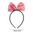 thumbnail image 3 of Unique Bargains 1 Pc Big Butterfly Sequins Headband Christmas for Women for Girls Red, 3 of 6