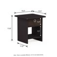 thumbnail image 3 of HOMLUX 15.5" x 15.5" x 17.8" Wood Nightstand Modern Bedside Table with Drawer & Shelf, Dark Walnut, 3 of 5