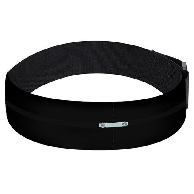 Riñonera para correr, bolsa deportiva para teléfono móvil, riñonera ligera con velcro para fitness, color negro
