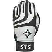 Palmgard STS Youth Batting Glove Pair Pack - Black/Grey Large