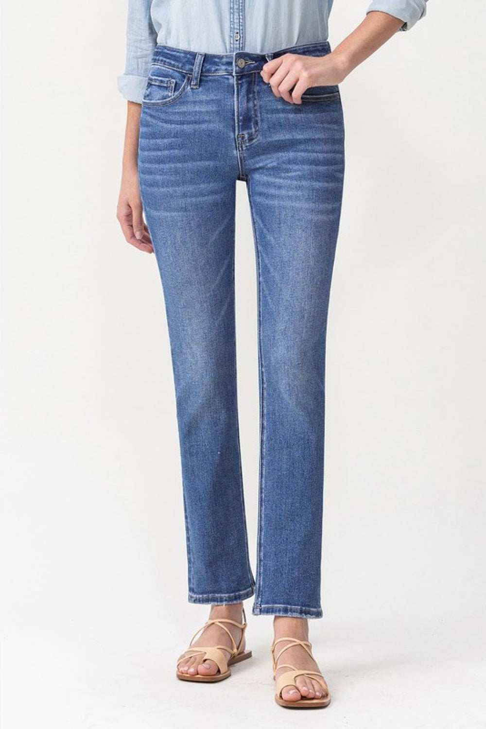 Lovervet Full Size Maggie Midrise Slim Ankle Straight Jeans - Walmart.com
