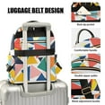 thumbnail image 3 of FORMRS Mini Backpack Purse for Women Quilted Travel Daypack Casual Shoulder Bag, Red Triangles, 3 of 7