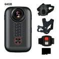 thumbnail image 4 of bedienty Black Body Cam Collar Camera Compact Action Cam With Memory Card Wireless Collar Camera Sport Camera 64GB combination, 4 of 6