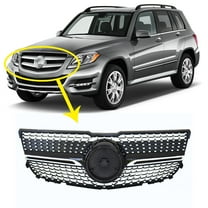 LABLT Glossy Black Diamond Style Front Grille Grill for Benz GLK X204 GLK250 GLK300 GLK350 2013-2015