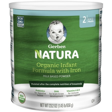 Gerber Natura Organic Infant Formula, Stage 2, 23.2 oz