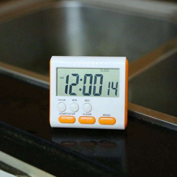Batería de Cocina Reloj de cuenta de alarma con temporizador de cocina digital LCD eléctrico multifunción (naranja) Ndcxsfigh Nuevos Originales