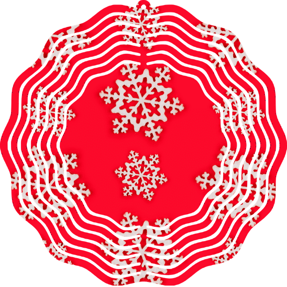Snowflakes 10" Metal Wind Spinner Christmas Décor