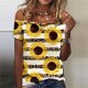 thumbnail image 2 of Camisetas con estampado de moda de Color sólido con hombros descubiertos para mujer, blusa de verano de manga corta con tirantes, camiseta gráfica informal, Tops ahuecados Pompotops hkajfhjk473799, 2 of 5