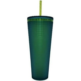 Starbucks Cold Cup Clear Venti Tumbler Traveler with Green Straw