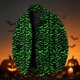 thumbnail image 2 of GrmtClth Retro Mens Halloween Raven Pattern Lapel Jacket Long Sleeve Snap Buttons Relaxed Fit Halloween Night Out Outerwear Green 3XL, 2 of 6