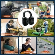 Noise Reduction Safety Ear Muffs, SNR 31dB Hearing Protection Earmuffs, Adjustable Noise Cancelling Headphones for Shooting Gun Range Mowing Construction Woodwork Adult Kids