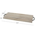 thumbnail image 4 of DecMode 27" x 10" Cream Mango Wood  Tray with Black Metal Handles, 1-Piece, 4 of 12