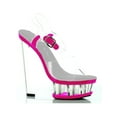 thumbnail image 2 of Womens E-610-Shana, 6" Clear and Neon Wedge with Ankle Strap. Yellow / 10, 2 of 2