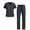 Pewter, variant on Scrub Sets for Men & Women – Unisex Scrub Tops & Scrub Pants, Medical V-Neck Nursing Uniform with 6 Pockets