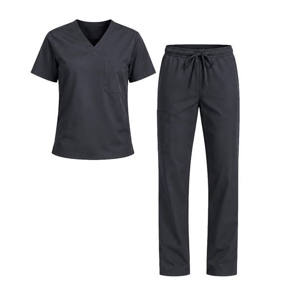 Allheart Scrub Sets for Men & Women – Unisex Scrub Tops & Scrub Pants, Medical V-Neck Nursing Uniform with 6 Pockets