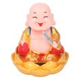 thumbnail image 1 of Solar Laughing Buddha Toy, Solar Buddha Statue Toy Automatic Lucky  for Home Red,Golden, 1 of 7