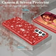 thumbnail image 3 of ShellTech Compatible with Samsung Galaxy S23 FE Case,Shockproof Glitter Case Bling Sparkly Soft TPU and PC Silicone Shiny Girl Women Thin Protective Cover for Galaxy S23 FE,Red, 3 of 5