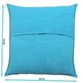 thumbnail image 3 of Stylo Culture Indian Settee Sofa Throw Pillow Covers 24 x 24 Big Hand Embroidered Turquoise Bohemian 60x60 cm Home Decor Cotton Mirrored Square Cushion Covers | Set Of 2, 3 of 4