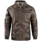 thumbnail image 4 of Ceisia Men's casual solid color zipper coat long sleeve outerwear Gift, 4 of 8