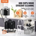 thumbnail image 3 of Electric Glass Washer 5-Brush Bar Glass Cleaner 600 Cups/H for Wine Glass, 3 of 7