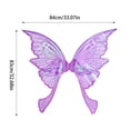 thumbnail image 3 of Fairy Wings 32.7"x33.1" Adjustable Transparent Strap Party Accessory Sequin Party Prop for Halloween Events, 3 of 6