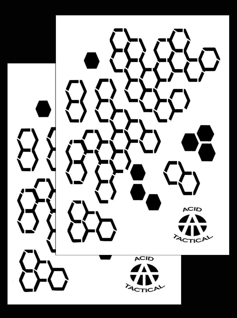 2Pack! Vinyl Airbrush Stencils 10 Mil Camouflage Duracoat 9x14