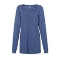 thumbnail image 5 of Gerichy Long Sleeve Shirts for Women Sweatshirt for Women Long Sleeve Tunic Tops Color Block Crewneck Sweatshirts Side Split Womens Tops, 5 of 6