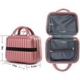 thumbnail image 2 of Estuche de viaje para maquillaje, bolsa organizadora de cosméticos dura, pequeña bolsa de maquillaje, caja Retro Mini ABS, Maleta de transporte para mujeres y niñas MFZFUKR CZMR-ST93-1, 2 of 7