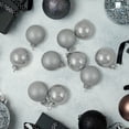 thumbnail image 2 of Northlight 10ct Silver Shiny and Matte Glass Ball Christmas Ornaments 1.75" (45mm), 2 of 7