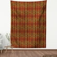 thumbnail image 4 of Ambesonne Ethnic Fabric by the Yard Upholstery, Traditional Rhombus Line Art, 5 Yards, Dark Maroon and Earth Yellow, 4 of 5