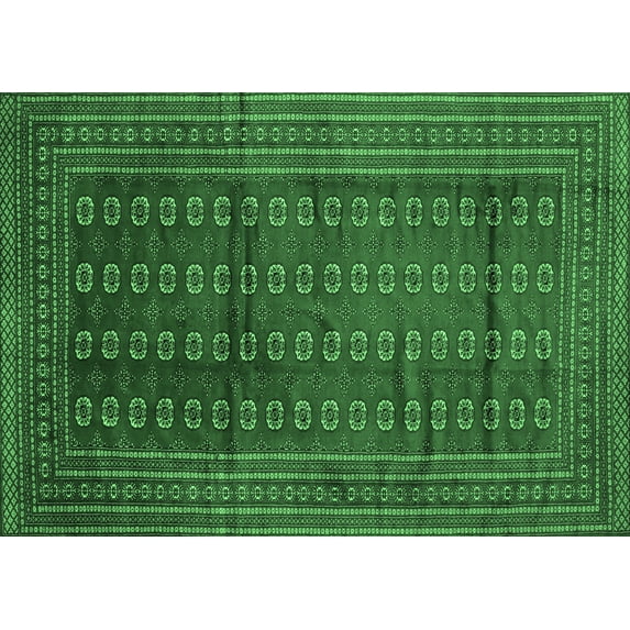 Ahgly Company Indoor Rectangle Southwestern Emerald Green Country Area Rugs, 2' x 4'