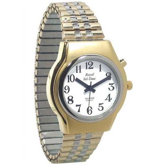 Mens One Button Talking Watch with Expansion Band