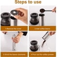 thumbnail image 3 of Manual Coffee Bean Grinder Stainless Steel Hand Mill Ceramic Burr for, Drip Coffee, Espresso, French Press, Turkish Brew, for gift, 3 of 3