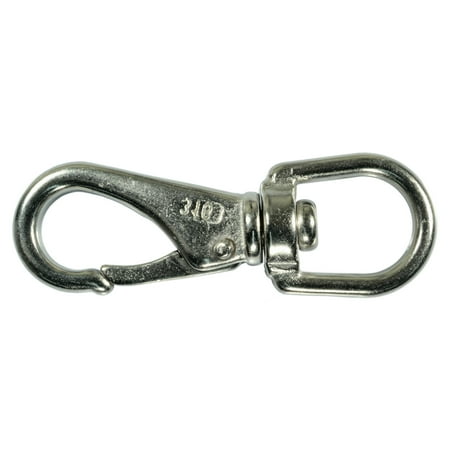 

5/8 x 3-1/2 316 Stainless Steel Swivel Bolt Snap Hooks (2 pcs.)