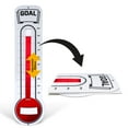 thumbnail image 1 of Fundraising Thermometer Chart Goal Tracker | Dry Erase Goal Setting Wall Mounted Thermometer | Giant Sales Goal Board with Pull-Through Ribbon Progress Tracker (46â€ x 12â€) by ORCA, 1 of 4