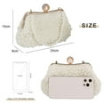 thumbnail image 2 of White Pearl Clutch Purses for Women Wedding Bride Pearl Evening Bag Party Clutch Wallet Tote Handbag, 2 of 7