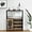 Rustic Brown, variant on Homhougo Wine Bar Cabinet with Removable Wine Racks and 1 Drawer,Bar Cabinet with Glass Holder and Mesh Door for Liquor and Glasses (Grey)