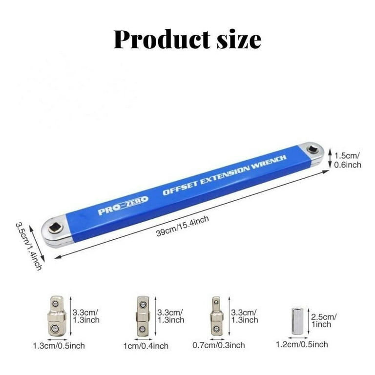 Bqweun Impact Ready Offset Extension Wrench, Tight Reach Extension