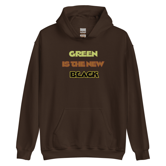 ItzUs Collections Eco-Conscious Print Hoodie Sweatshirt 2XL, Chocolate Unisex