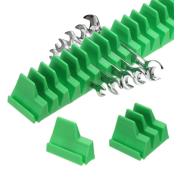 Organizador Magnético de Llaves de 23 piezas para Caja de Herramientas, Soporte Organizador Modular de Llaves Magnéticas Universal para 23 Herramientas en Cajón de Llaves de Trinquete Offset, Verde