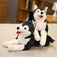 thumbnail image 3 of Set de regalo de peluche para bebés con forma de perro husky realista de 70 cm para niños, 3 of 5