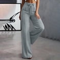 thumbnail image 6 of Kezqiaxn Business Casual Pants for Women Drawstring High Waisted Dressy Work Pants with Pockets Plus Size Clothes for Women, 6 of 8