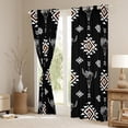 thumbnail image 3 of Homewish Retro Bull Skull Curtains Pack of 2 (42x84 Each),Boho Tribal Curtains Blackout,Black Brown Bedroom Curtains For Boys Kids,Breathable Home Decor, 3 of 6