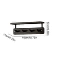 thumbnail image 4 of YYV Wall-Mounted Hook Rack with Shelf Heavy-Duty Non-Rusting Coat Hat Towel Holder Includes Assembly Video Space-Saving Wall Organizer Practical Home Entryway Storage, 4 of 7