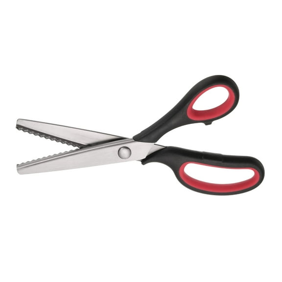 Uxcell Sewing Scissors Stainless Steel Serrated Craft Shears Black Red