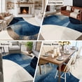thumbnail image 5 of 6'x9' Area Rugs, Navy Blue Indoor Outdoor Area Rug for Living Room Bedroom, Modern Geometric Abstract Contemporary Washable Bathroom Rugs Kitchen Floor Carpet Mats Home Decor Aesthetic, 5 of 8
