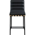 thumbnail image 3 of Meridian Furniture Burke Black Vegan Leather Counter Stool, 3 of 6