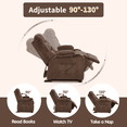 thumbnail image 6 of MCombo Big Kids Recliner Chair with Cup Holders, 3+ Age Group, Velvet Fabric 7355, 6 of 10